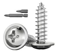 Dayalo 100 tornillos para madera, M5 x 12 mm, cabeza avellanada, tornillos de cabeza plana, acero inoxidable A2 V2A, rosca completa, con destornillador