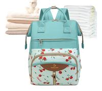 Daycare Baby Bag - 14.96 Inches Diaper Bag Organizing Pouches Set Waterproof Canvas Pouch, Baby Bags Organizer, Beige Brown Unisex Design Black Nylon, Daycare and Travel Use