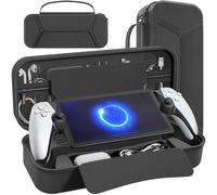 daydayup Funda de Transporte Compatible con PlayStation Portal Remote Player, Funda para PlayStation Portal con Bolsillo con Cremallera, Bolsa de Mano de Juegos para PS Portal (Negro)