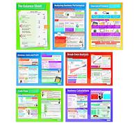 Daydream Education Carteles de contabilidad y finanzas para aula, juego de 7 unidades, tamaño A1 (850 x 594 mm), laminados, gráficos de pared para escuela secundaria y estudios de negocios