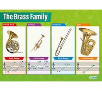 Daydream Education Instrumentos de latón | Póster de música | Papel brillante de 850 mm x 594 mm (A1) | Gráficas de música para el aula | Diagramas de educación