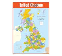 Daydream Education Mapas del Reino Unido | Póster de geografía | Papel brillante de 850 mm x 594 mm (A1) | Carteles de clases de geografía | Tabla de educación