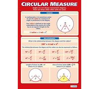 Daydream Education Medida Circular | Gráficas de matemáticas | Papel laminado brillante de 594 mm x 850 mm (A1) | Gráficas de matemáticas para el aula | Carteles educativos