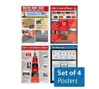 Daydream Education - Póster de la Segunda Guerra Mundial, 4 unidades, papel brillante de 850 mm x 594 mm (A1)