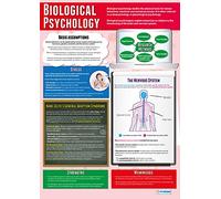 Daydream Education Psicología biológica | Pósteres de psicología | Papel laminado brillante de 850 mm x 594 mm (A1) | Cuadros de psicología para el aula | Cuadros educativos
