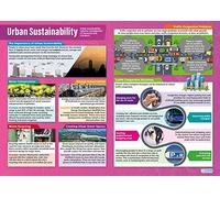 Daydream Education Sostenibilidad urbana | carteles de geografía | papel brillante de 850 mm x 594 mm (A1) | carteles de geografía para aula | tablas de educación
