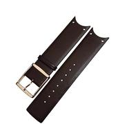 dayeer Correa de reloj de cuero genuino para la serie CK KOV231 KOV232 Correa de reloj de piel de vaca ultrafina con borde curvo especial para hombres y mujeres de 22 mm(Brown-rosegold)