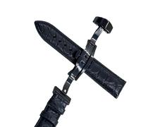 dayeer Correa de reloj de cuero para Tissot, accesorios de repuesto con hebilla plegable (Color : Black Black, Size : 20mm)