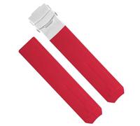 dayeer Correa de reloj deportiva de silicona para Tissot Touch T013 T047 t-sport T013420A T047420A T33 correa de reloj impermeable (Color : Red silver1 21mm)