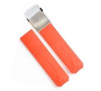 dayeer Correa de reloj deportiva de silicona para Tissot Touch T013 T047 t-sport T013420A T047420A T33 correa de reloj impermeable (Color : Orange silver 20mm)