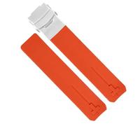 dayeer Correa de reloj deportiva de silicona para Tissot Touch T013 T047 t-sport T013420A T047420A T33 correa de reloj impermeable (Color : Orange silver1 20mm)