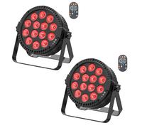 DayFlicker 2 Unidades de 14 x 6 W LED PAR Luz, 4 en 1 RGBW Disco Fiesta Etapa Luces con Control Remoto 4/8 CH Master-Slave Autopropulsado por Spotlight Adecuado para Festivales Club DJ Escena Boda
