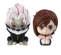 DAYIYUE Ayase Momo/Ken Takakura Okarun - Figura de anime de 4 cm de Chibi en cuclillas, modelo de estatua de PVC para decoración de escritorio y regalo coleccionable (2 piezas)