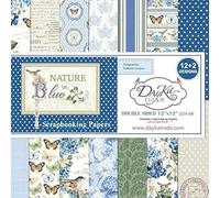 Dayka Trade Kit de 14 papeles scrap colección Nature in Blue 30x30 cm