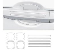 DAYKET 8 Piezas Protectores para Manilla Coche para Audi Q2 Q3 Q7 S3 S4 RS3 S6 RS6 R8 TT TTS, Pegatinas Coche Transparentes, Película Protectora para Hueco de Manija