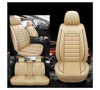 DAYKET Fundas Asientos Coche, para Hyundai Santa Fe 2010 2011 2012 Funda De Asiento Impermeable Cuero Juegos de Cubreasientos Protector Accesorios,E/Beige