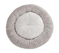 DAYKETNE Cama para Perros con Forma de Donut, Redonda y Grande, para Perros Grandes, Medianos y Pequeños, Nido Cálido para Cachorros, Cojín Lavable para Dormir,Beige-120cm