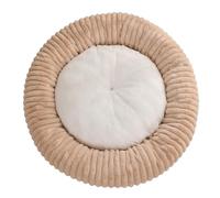 DAYKETNE Cama para Perros con Forma de Donut, Redonda y Grande, para Perros Grandes, Medianos y Pequeños, Nido Cálido para Cachorros, Cojín Lavable para Dormir,Apricot-120cm