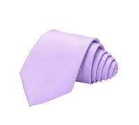 DAYLIGHE Corbata clásica de color liso para hombre, casual, hecha a mano, tela de poliéster, ajuste cómodo, fácil cuidado, corbata formal para oficina, morado claro, Talla única
