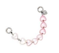 DAYLIGHE Double Heart Beaded Charm Keyring Alloy Crafted Detachable Hook For Purse Bag Decoration Practical Gift Item Heart Bead Keychain With Double Clasp