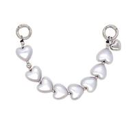 DAYLIGHE Double Heart Beaded Charm Keyring Alloy Crafted Detachable Hook For Purse Bag Decoration Practical Gift Item Heart Bead Keychain With Double Clasp