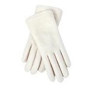 DAYLIGHE Guantes cálidos de invierno de diseño simple con hilo de imitación cálido, tejido a mano para mujeres y niñas, para exteriores, para clima frío, blanco, Talla única