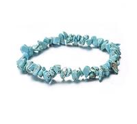 DAYLIGHE Pulseras de grava de color piedra natural para yoga, protección de oración, chakras naturales, grava de cristal, talla única, como se describe