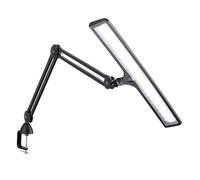 Daylight Lumi - Lámpara de trabajo LED ajustable con brillo de 3800 lux, luz diurna de 6000 K y 95+ CRI para una reproducción precisa del color, color negro