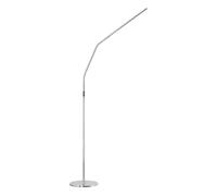 Daylight Slimline 4™ - Lámpara de Pie LED - 6000K, 3200 Lux, 4 Niveles de Brillo, Puerto USB-C, Pantalla Antirreflejos, Ajuste Flexible de Altura, Lámpara de Pie para Hogar y Salón, Acero Cepillado
