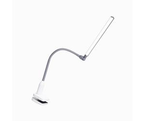 Daylight UnoPro™ - Lámpara con Pinza - Lámpara de Escritorio LED con Clip, IRC 95+, 6000K, 1150 Lux, 4 Niveles de Brillo, Pantalla Antirreflejos, Brazo Flexible, Manualidades y Oficina, Blanco