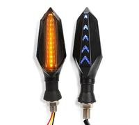 DAYOTIE Compatible con CBR600RR 2004 2005 2006 2007 2008 2009 2010 2011 Luz Intermitente De Motocicleta Luz Impermeable Motocicleta Intermitentes(1 Pair Yellow-Blue)