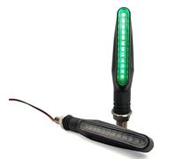 DAYOTIE Compatible con para Z900 para Z1000 para Kle 650 Luces De Señal De Giro para Motocicleta Luces Intermitentes De Agua Que Fluyen Lámpara Impermeable Motocicleta Intermitentes(Green,1 Pair)