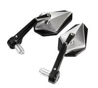 DAYOTIE Espejo Retrovisor Universal para Motocicleta De 7/8" 22 Mm para Manillar De Motocicleta Accesorios para Retrovisores Espejos Retrovisores Moto(Silver)