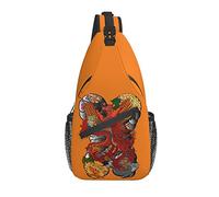 Daypack Sling Backpack Colorido Skull Chest Bag Diagonalmente Classic Crossbody Bandolera