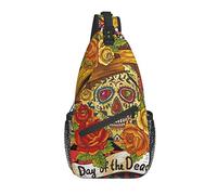 Daypack Sling Bag Colorful Flame Skull Chest Bag Diagonalmente Classic Crossbody Bandolera