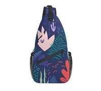 Daypack Sling Bag Psychedelic Sea Turtle Pecho Hombro Mochila Elegante Bandolera Bandolera