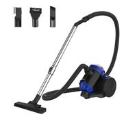 DayPlus Aspiradora sin bolsa de 1200 W, boquilla para suelo de parqué, alfombra, azulejos, filtro higiénico, cable largo de 4 m, silencioso, compacto y ligero