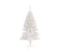 DAYRON - Árbol de Navidad Artificial de 150 cm en Blanco con 343 Ramas Abatibles y Soporte Metálico Plegable, Montaje Rápido y Fácil de Guardar