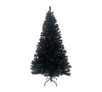 DAYRON - Árbol de Navidad Artificial de 180 cm en Negro con 740 Ramas Abatibles y Soporte Metálico Plegable, Montaje Rápido y Fácil de Guardar