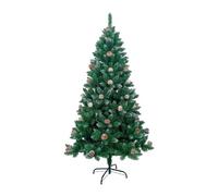 DAYRON - Árbol de Navidad Artificial de 180 cm en Verde con 800 Ramas Abatibles y Soporte Metálico Plegable, Montaje Rápido y Fácil de Guardar