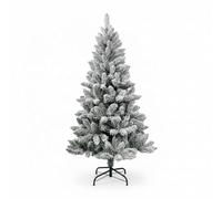 DAYRON - Árbol de Navidad Artificial Nevado con Ramas Abatibles y Soporte Metálico Plegable, Disponible en 150 y 180 cm, Montaje Rápido y Fácil de Guardar