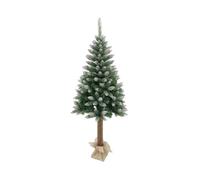 DAYRON - Árbol de Navidad Artificial Nevado de 150 cm con 260 Ramas Frondosas, Tronco Realista y Base de Yute Natural
