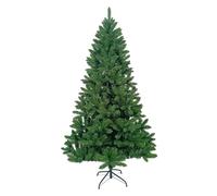 DAYRON - Árbol de Navidad Artificial Verde con Ramas Abatibles y Soporte Metálico Plegable, Disponible en 180 y 210 cm, Montaje Rápido y Fácil de Guardar