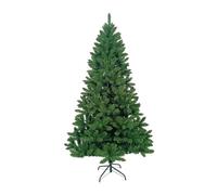 DAYRON - Árbol de Navidad Artificial Verde con Ramas Abatibles y Soporte Metálico Plegable, Disponible en 180 y 210 cm, Montaje Rápido y Fácil de Guardar