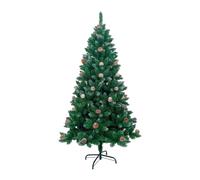 Dayron Árbol de Navidad Artificial Verde Montreal con Piñas Decorativas y Base Metálica 180cm Dayron