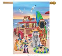 Days Days of Summer House Flag Beach Surfboards Sandcastle 28 """" x 40 """"