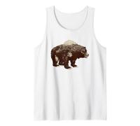 Days Gone Bear-Shaped Forest Landscape Vintage Logo Camiseta sin Mangas