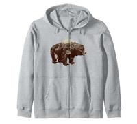 Days Gone Bear-Shaped Forest Landscape Vintage Logo Sudadera con Capucha