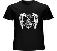Days N Daze Folk Punk Unisex tee Casual Graphic Tops Men's T Shirt Black M
