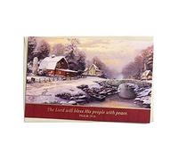 DaySpring - Thomas Kinkade - El Señor bendecirá a su pueblo - 18 tarjetas y sobres en caja de Navidad (J3159), multicolor